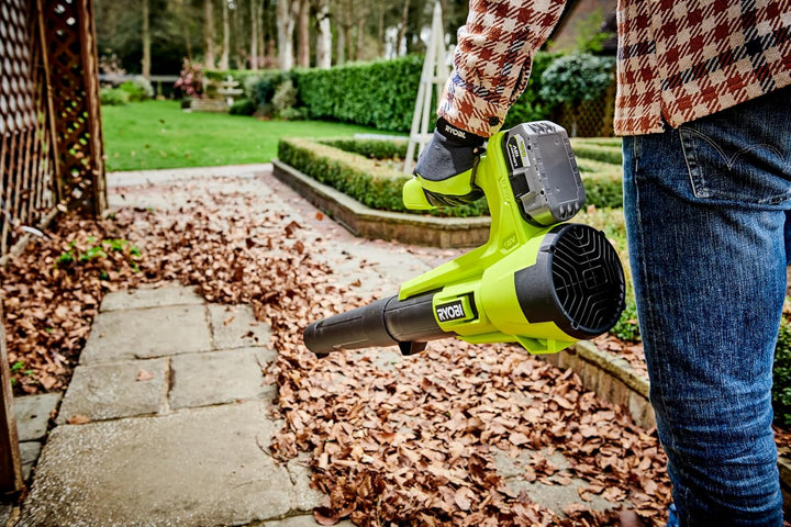 RYOBI 18 V ONE+ Akku-Laubgebläse RY18BLA-0 (145 km/h Luftgeschwindigkeit, Luftvolumen 7,1 m³/min; oh