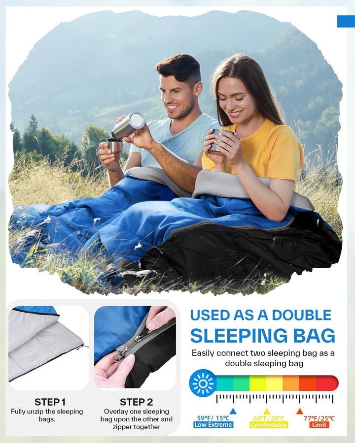 Schlafsack Sommerschlafsack: Sportneer 190×85cm Schlafsacke Sommer Tragbar Leicht Wasserdicht Sleepi