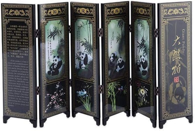 lachineuse Asiatische Dekoration, Bambus, Panda N/B, Non Applicable, Panda N/B