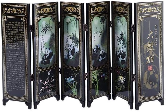lachineuse Asiatische Dekoration, Bambus, Panda N/B, Non Applicable, Panda N/B