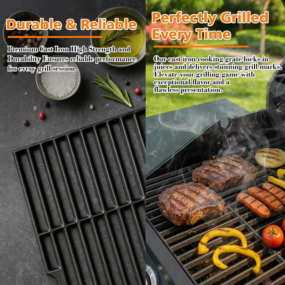 GFTIME Gusseisen Grillrost 43 x 63cm für Enders Boston Pro 3, Enders Monroe Pro 3, Charbroil, Barbec