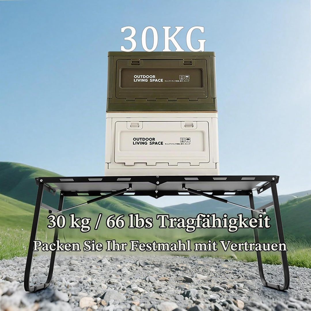 Camping Tisch Klappbar 84 x 42cm mit Lampenhalter für 4 Personen | Camping Klapptisch, Falttisch mit