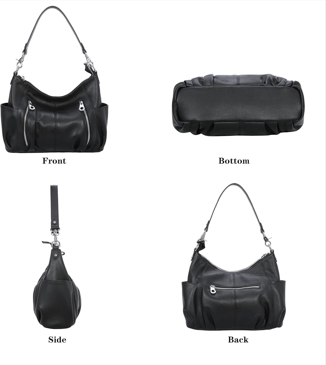HESHE Echtes Leder Geldbörsen für Frauen Schulter Hobo Bag Crossbody Satchel Handtaschen Designer Da