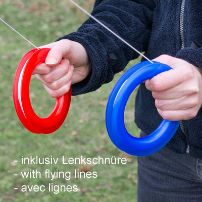CIM Lenkdrachen - Shuriken MUSTHAVE - Drachen für Kinder ab 8 Jahren - 120x60cm - inklusiv Steuerlei