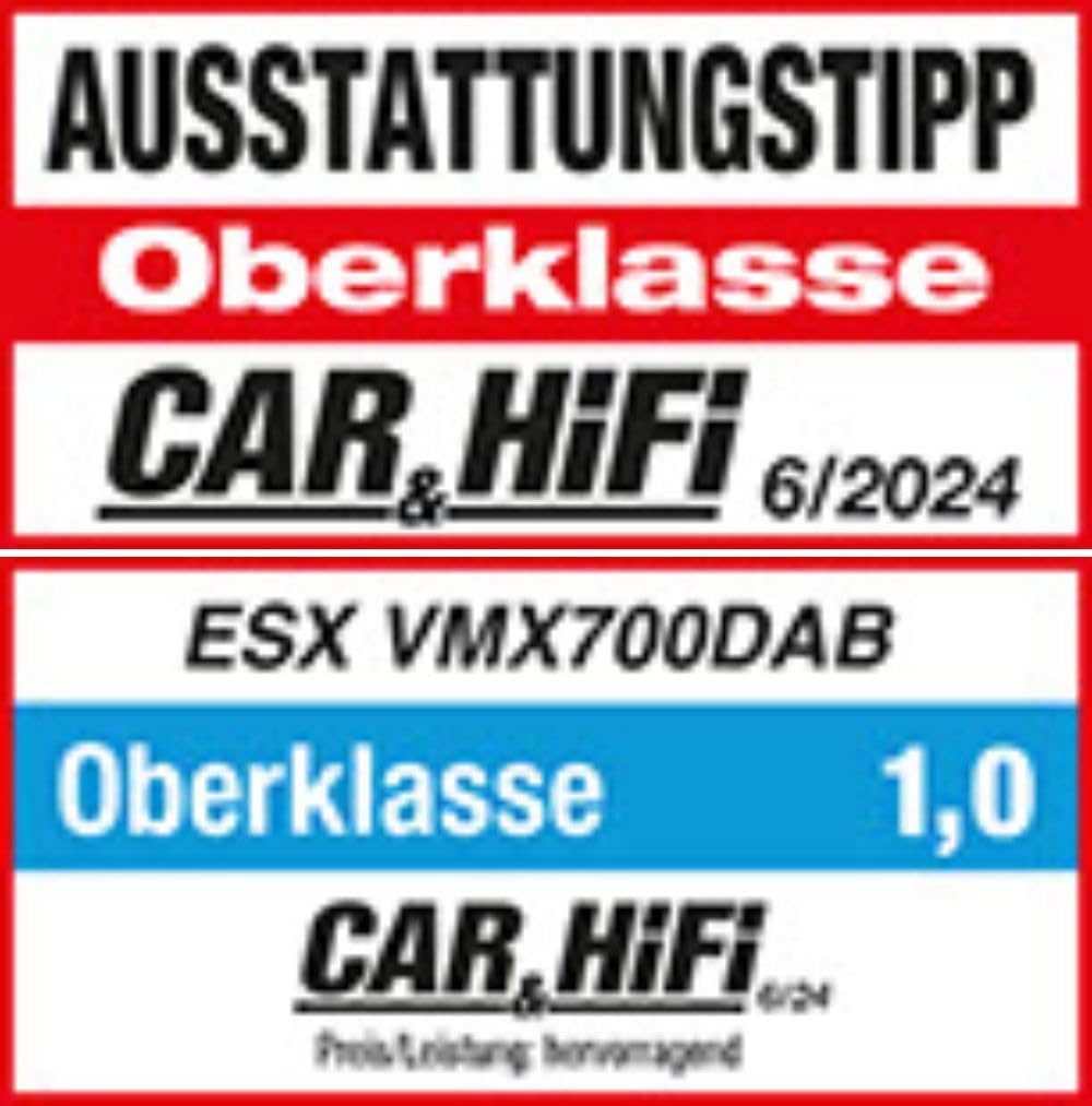 ESX Vision VMX700DAB | Universal 2-DIN Media Moniceiver mit 17,8cm (7") Touchsreen-Display