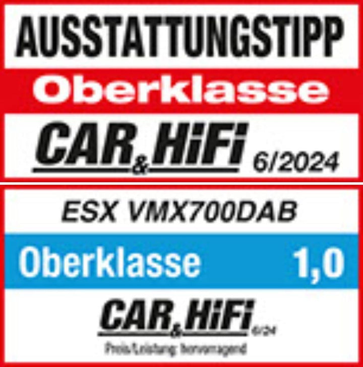 ESX Vision VMX700DAB | Universal 2-DIN Media Moniceiver mit 17,8cm (7") Touchsreen-Display