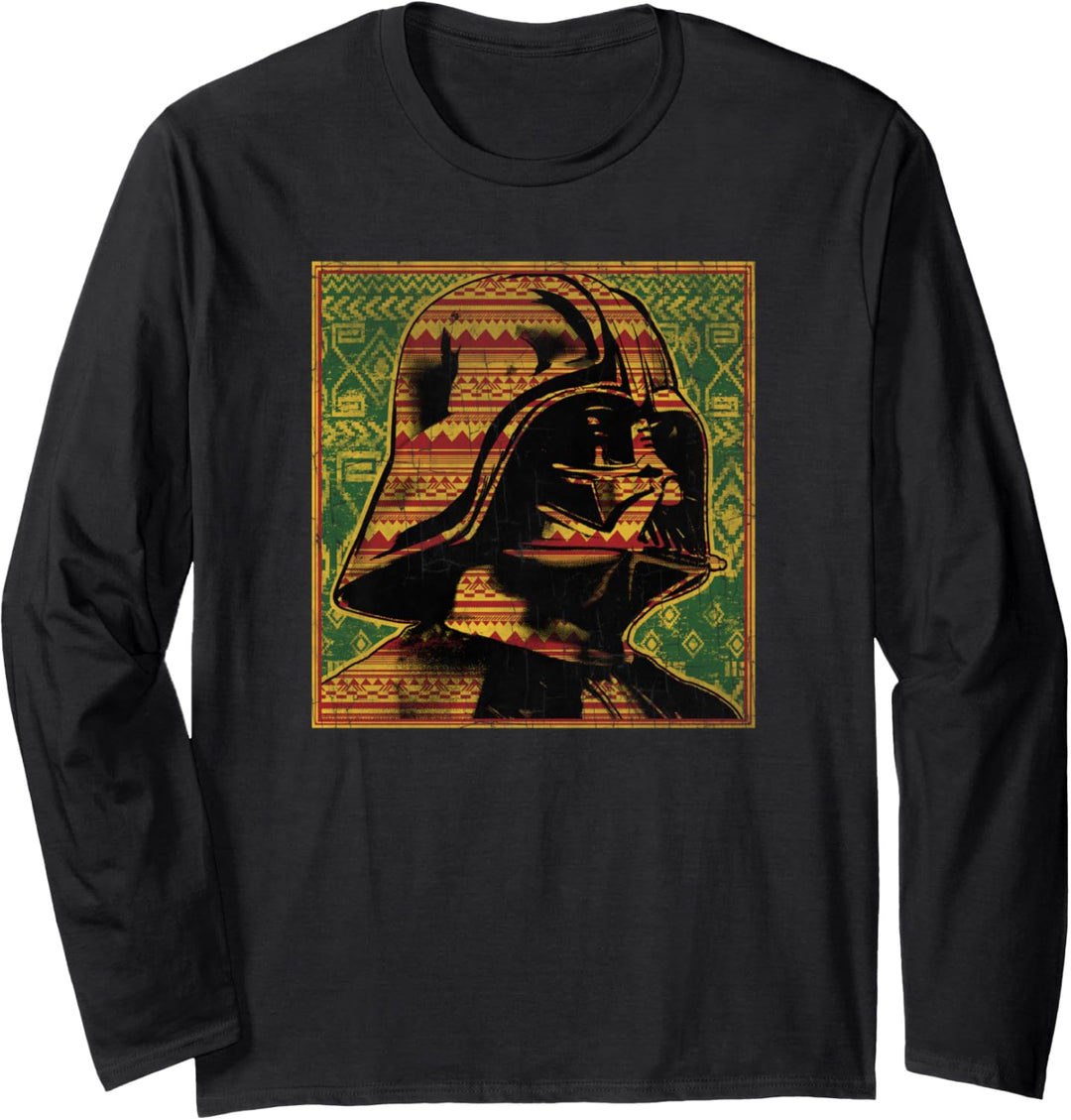 Star Wars Darth Vader Geometric Side Portrait Langarmshirt