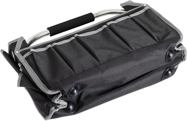 Relaxdays Werkzeugtasche, leer, Schultergurt & Tragegriff, offene Tragetasche für Werkzeug, HBT 30 x