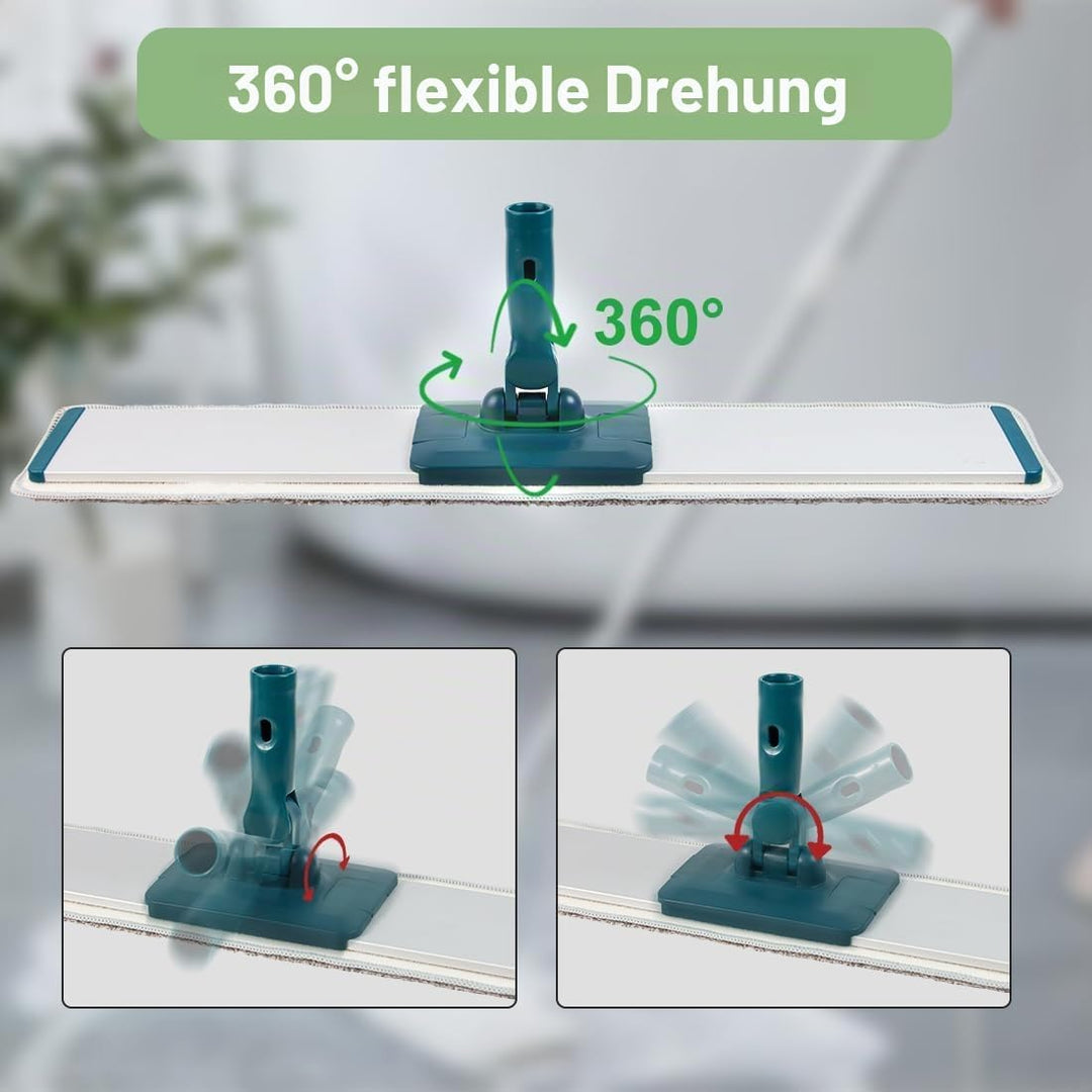 CQT Kommerzieller Flacher Mikrofaser-Bodenwischer, Reinigungssystem, 61 cm, nasses, trockenes und st