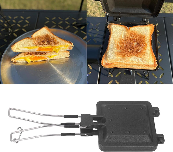 Multifunktionaler Sandwichmaker, faltbar, tragbar, antihaftbeschichtet, Frühstücksform, Presspfanne,