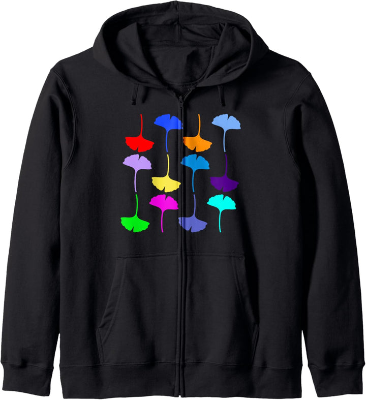 Ginkgo Blatt Vielfalt - Ich liebe die Natur - Garten Botanik Kapuzenjacke
