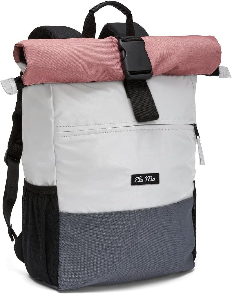 Ela Mo Rucksack Damen Schön, Komfortabel und Durchdacht 18 L (Night Edition - Peach), Night Edition