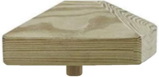 Pfostenkappe | Holz imprägniert | 130 x 130 mm | 2 Stück | Eckige Abdeckkappe für Garten Holzpfosten
