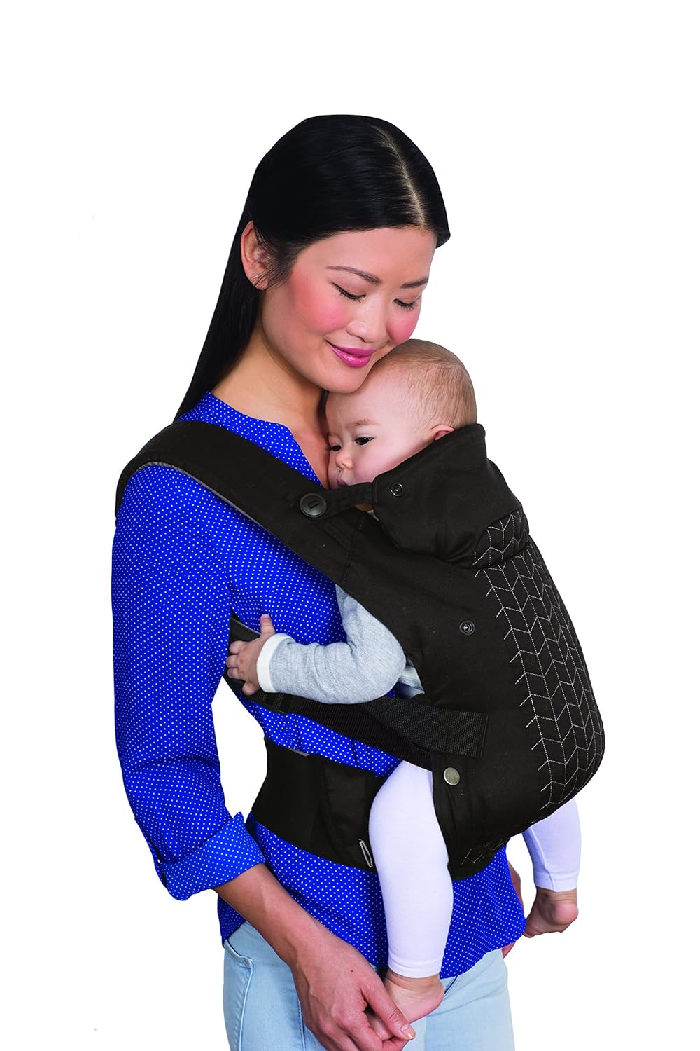 INFANTINO Upscale Verstellbare Babytrage Verschiedene Tragepositionen Baby Carrier, Schwarz Upscale
