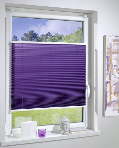 DecoProfi Plissee, Stoff, Violett, 110 cm x 220 cm, 110 cm x 220 cm