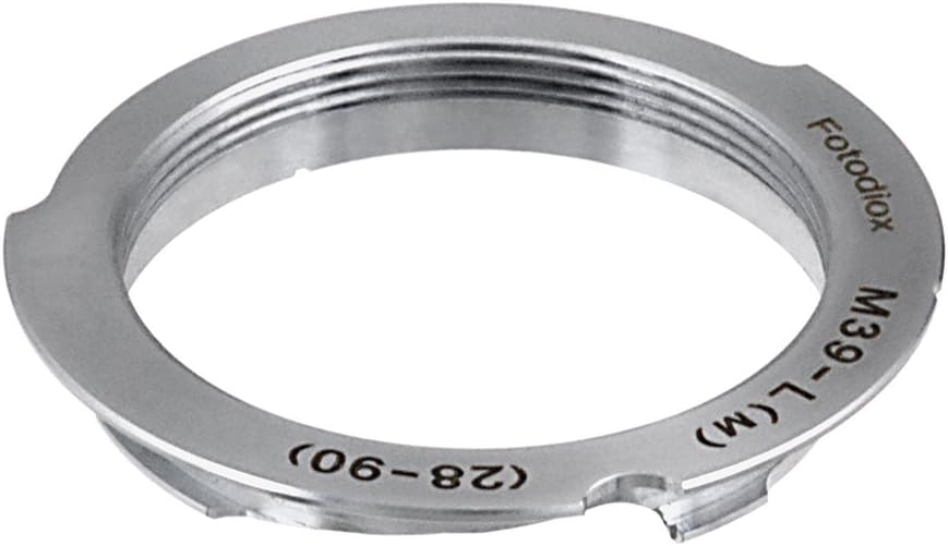 Fotodiox Lens Mount Adapter Compatible with M39/L39 (28/90mm Frame Line) Lenses on Leica M-Mount Cam