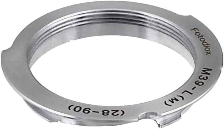 Fotodiox Lens Mount Adapter Compatible with M39/L39 (28/90mm Frame Line) Lenses on Leica M-Mount Cam