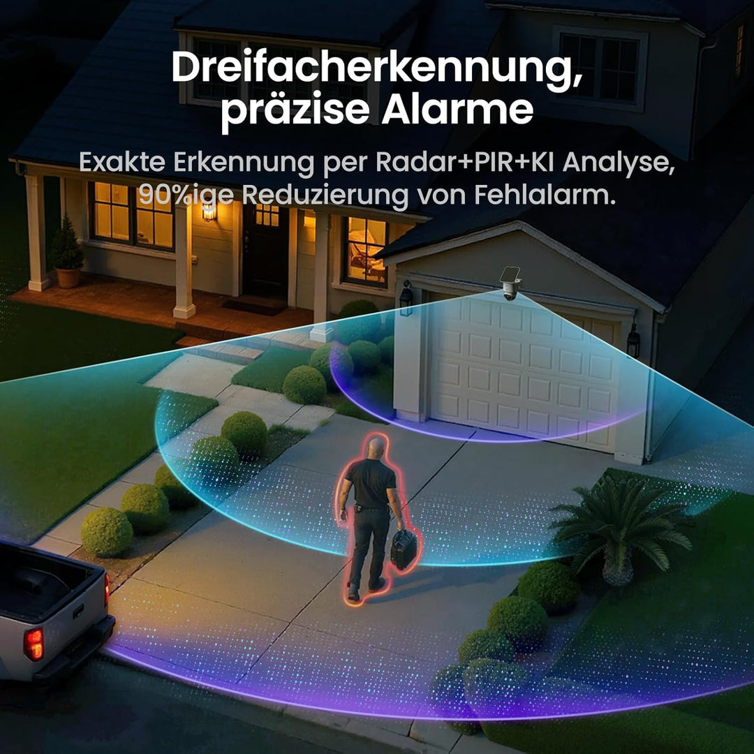 aosu T2 Ultra 4K 8MP Überwachungskamera Aussen Solar Akku [Passt für T2 Ultra Kit, TrueColor Nachtsi