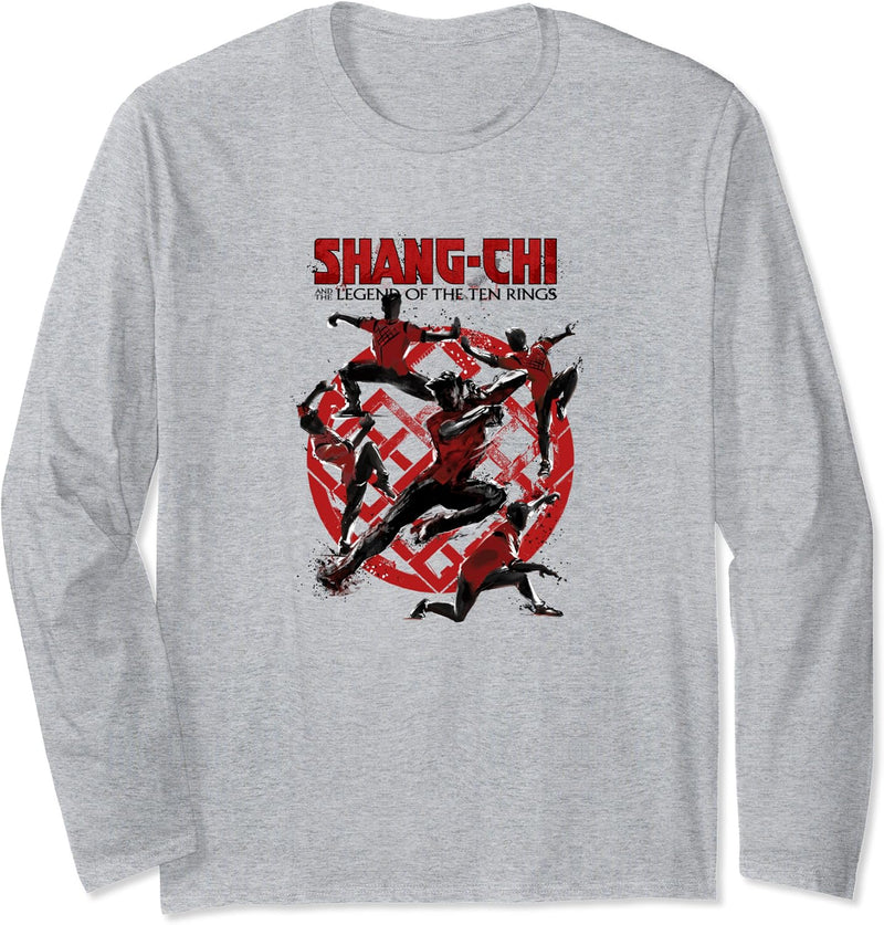 Marvel Shang-Chi Poses Logo Langarmshirt