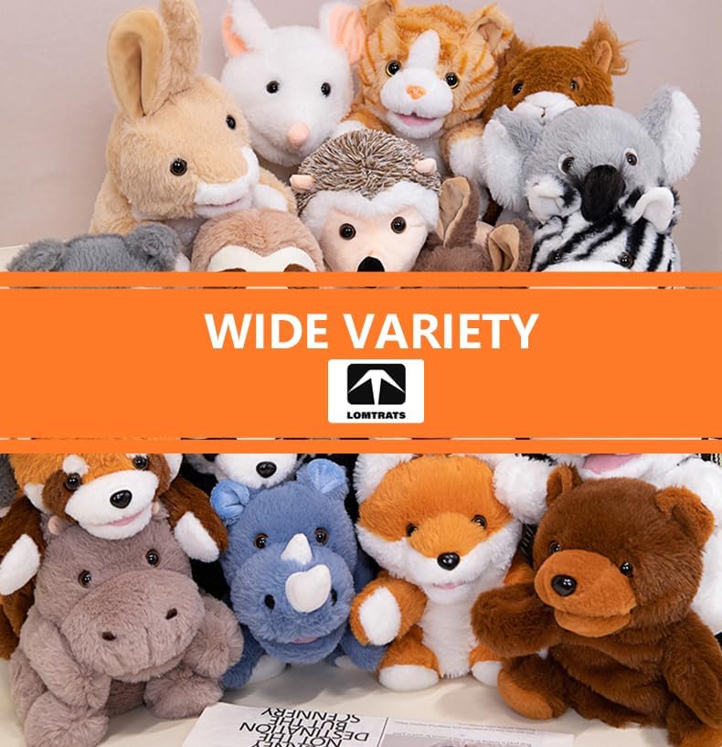 2026 Tierhandpuppen für Kinder,Kleinkind enthält Wolf,Tiger,Löwe,AFFE und bewegliche offene Münder,p