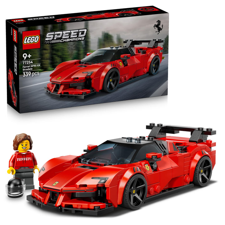 LEGO Speed Champions Ferrari SF90 XX Stradale Sportwagen - Modellbau mit sammelbarer Fahrer Minifigu