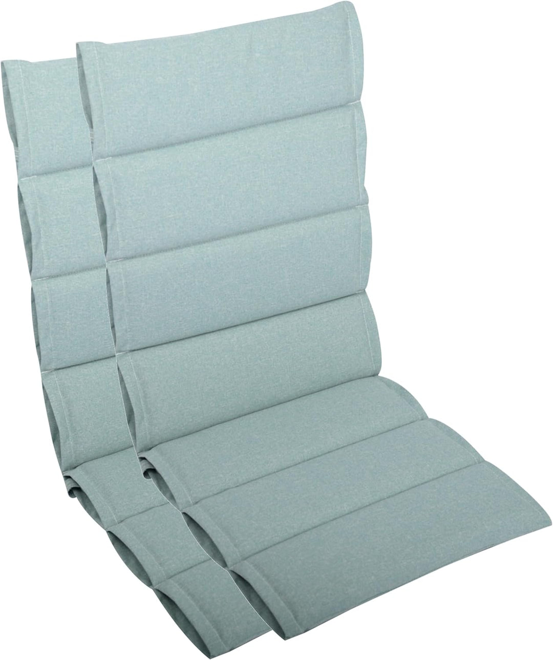 LILENO HOME Gartenstuhl Auflagen als [2er Set - Hochlehner] in Petrol - Bequeme Liegen als Sitzaufla