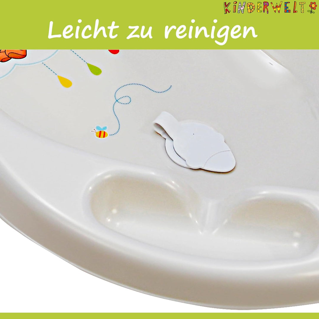 KiNDERWELT Babywanne 84 cm - Baby Badewanne mit Disney Winnie Pooh - BPA-Frei - Wanne zum Baden für