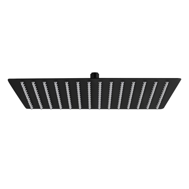Aloni Regendusche Kopfbrause Quadrat Schwarz matt 40 x 40 cm
