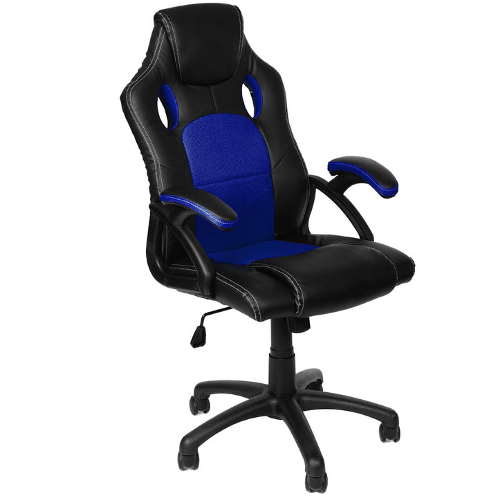 Gamer Stuhl Gaming Schreibtischstuhl Chefsessel Bürostuhl Ergonomisch, Blau, 9 Farbvarianten, gepols