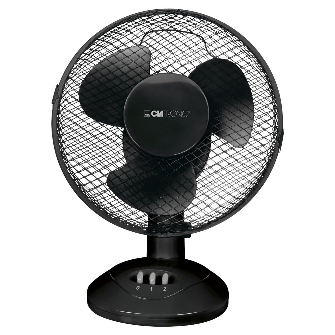 Clatronic® Ventilator mit Schwenkfunktion | Ventilator leise 2 Stufen | Ø 23 cm | Tischventilator 30