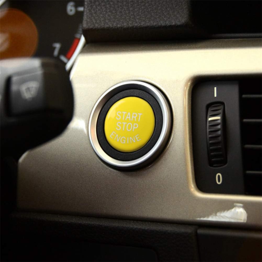 iSpchen Auto Motor Knopfabdeckung Start/Stopp Tastenabdeckung Motor Startknopf Abdeckung für 3er E c