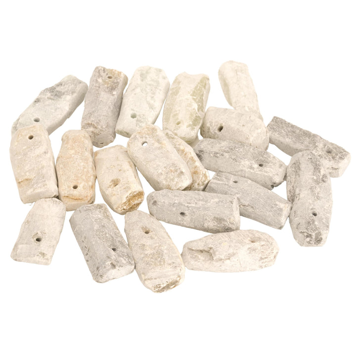 artdee® Speckstein Amulettsteine mit Loch (20 Stück) – Asbestfreie Speckstein Rohlinge zum Schnitzen
