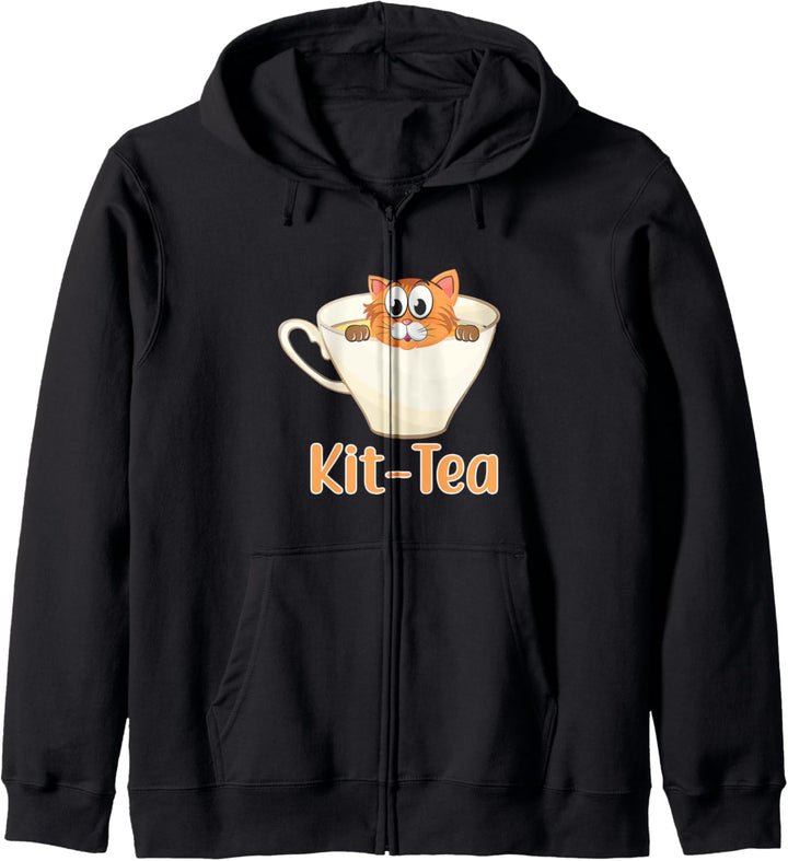 Funny Cat Pun Lover Gift Kit-Tea Kitty Kapuzenjacke