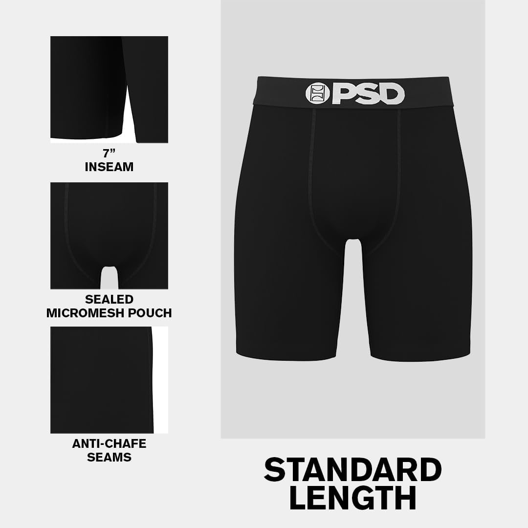 PSD Herren Retroshorts S Schwarz, 3er-pack, 3 Stück, S Schwarz, 3er-pack, 3 Stück