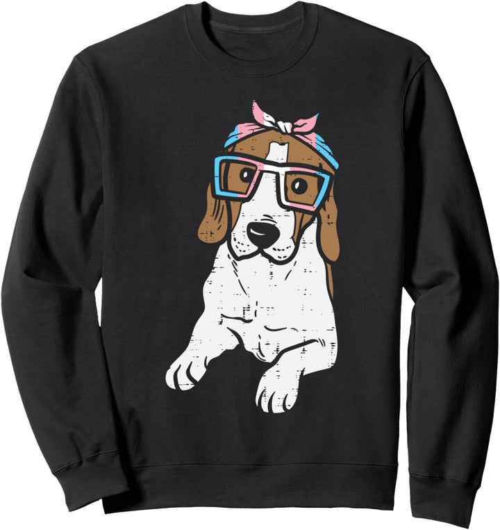 Beagle Transgender Headband Bandana Trans Pride Flag Dog Sweatshirt