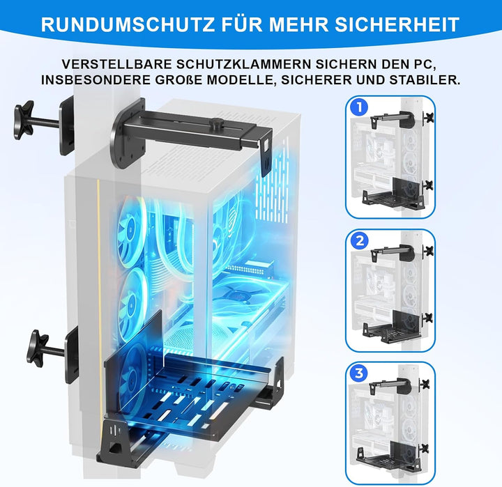 PC-Halterung unter dem Schreibtisch, Under Desk PC Mount, Klemm