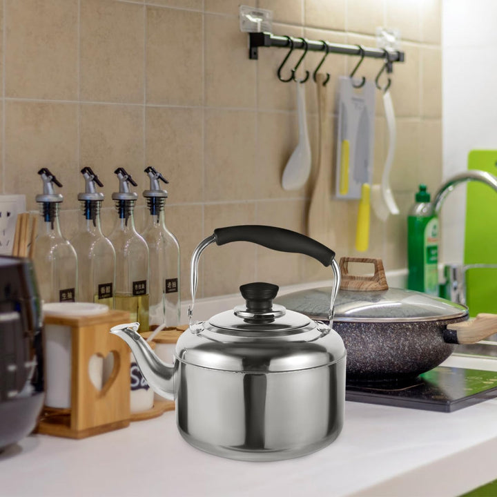 TOPBATHY Edelstahl Kessel Induktion Wasserkessel 3L Pfeifteekocher Edelstahl Campingkocher herd Wass