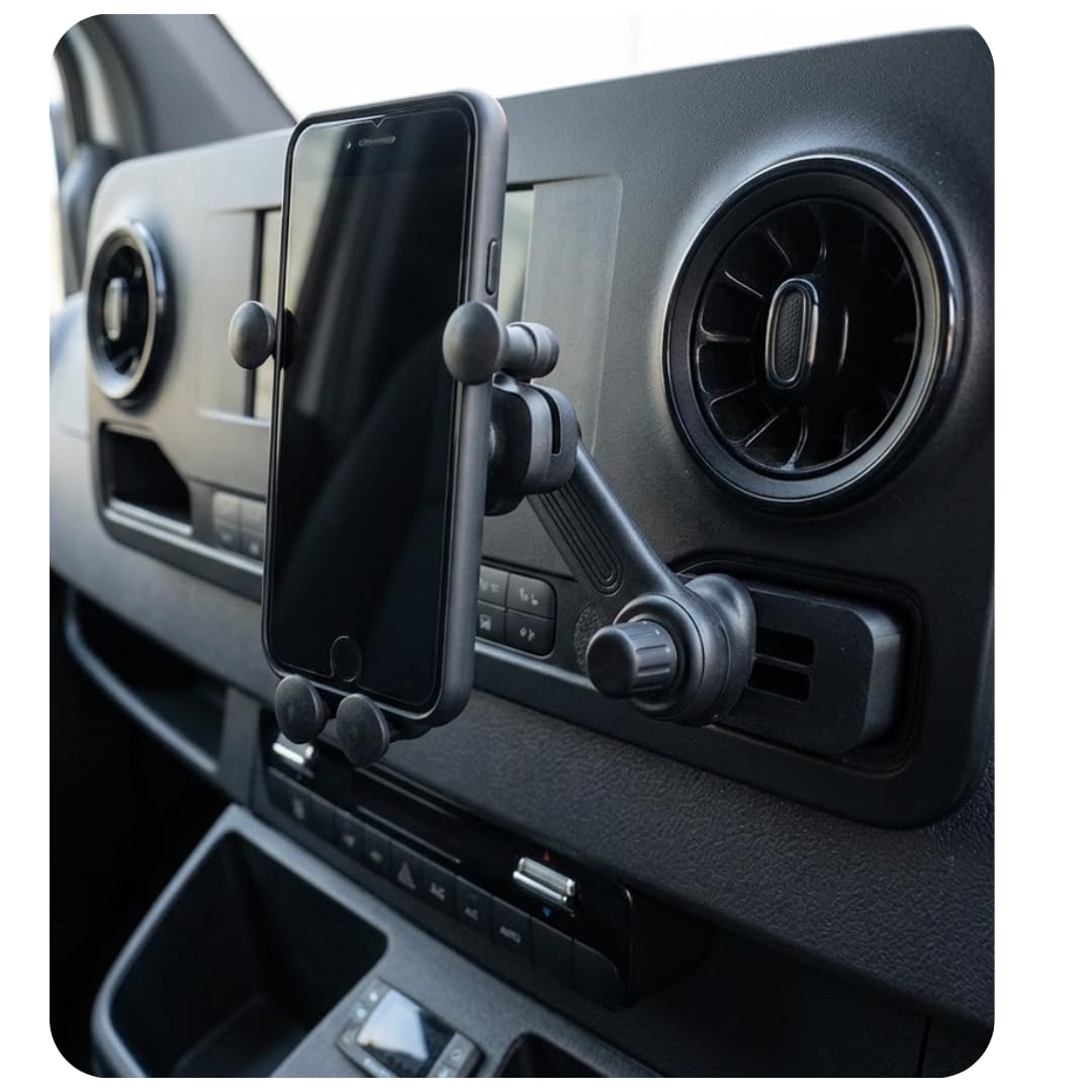 Generisch Logic Mount Beifahrer Handyhalterung für Mercedes Sprinter (2019-2026) – Speziell für MBUX