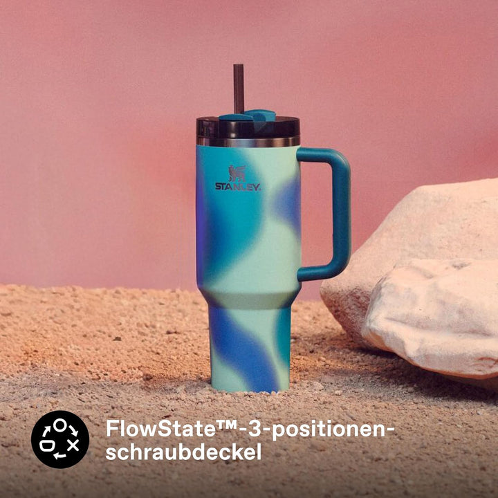 Stanley 1913 Quencher H2.0 Flowstate Trinkflasche Mit Strohhalm - Thermobecher Kühlt 11 Stunden - 48