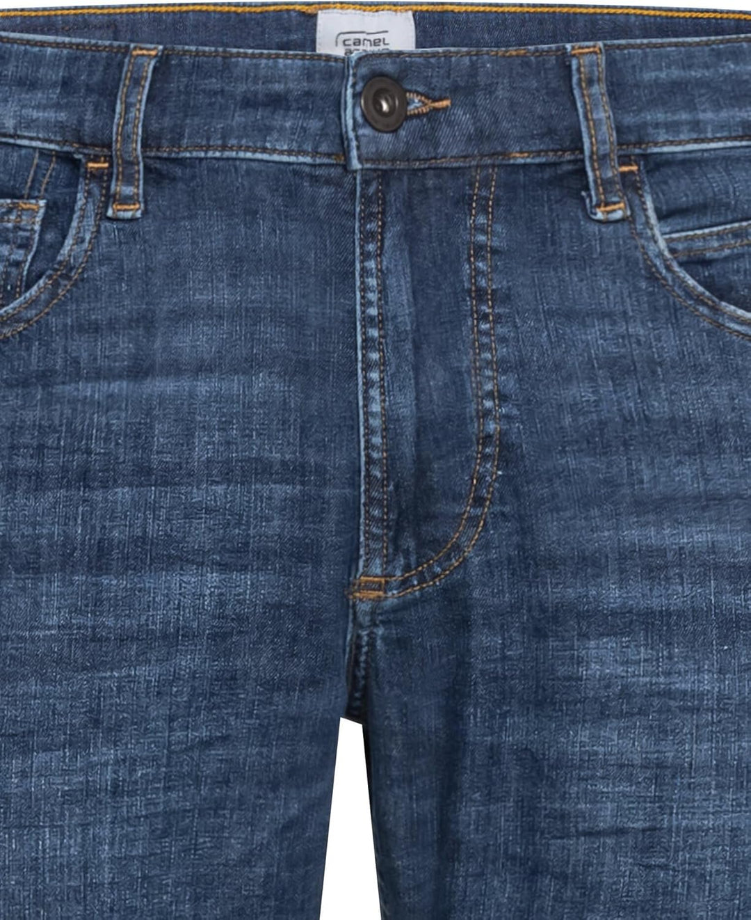 camel active Herren Regular Fit 5-Pocket Canvas Hose 34W / 30L Blau, 34W / 30L Blau