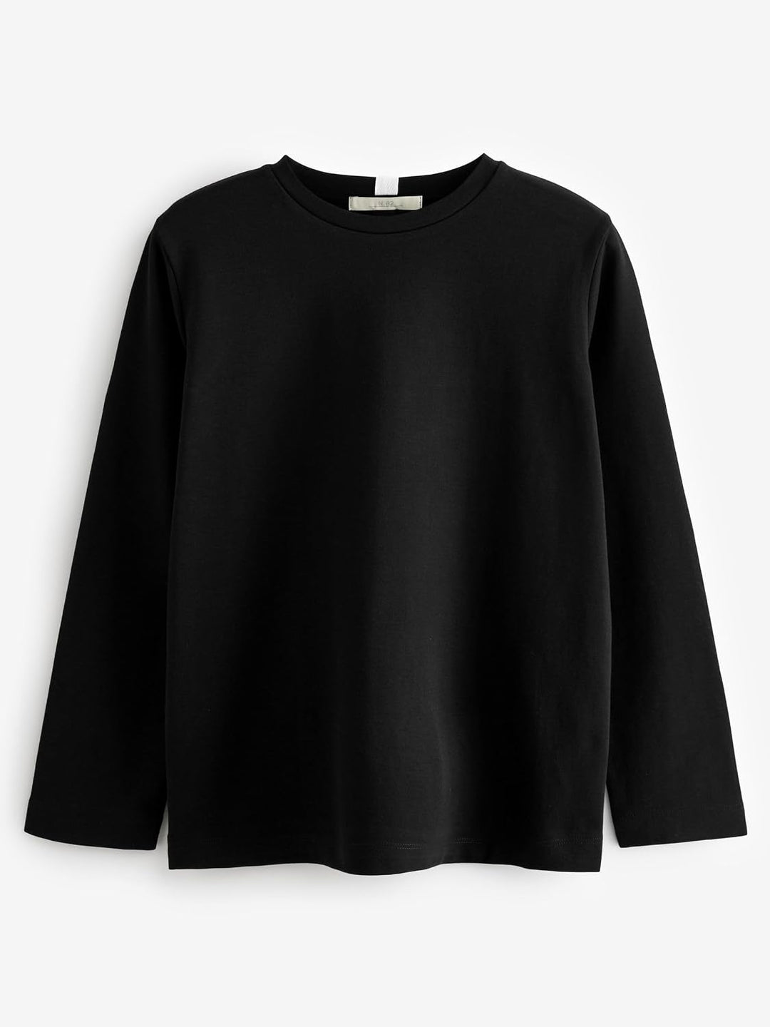 NEXT Damen Schweres Langarmshirt mit Rundhals, 2er-Pack 52 Black/White, 52 Black/White