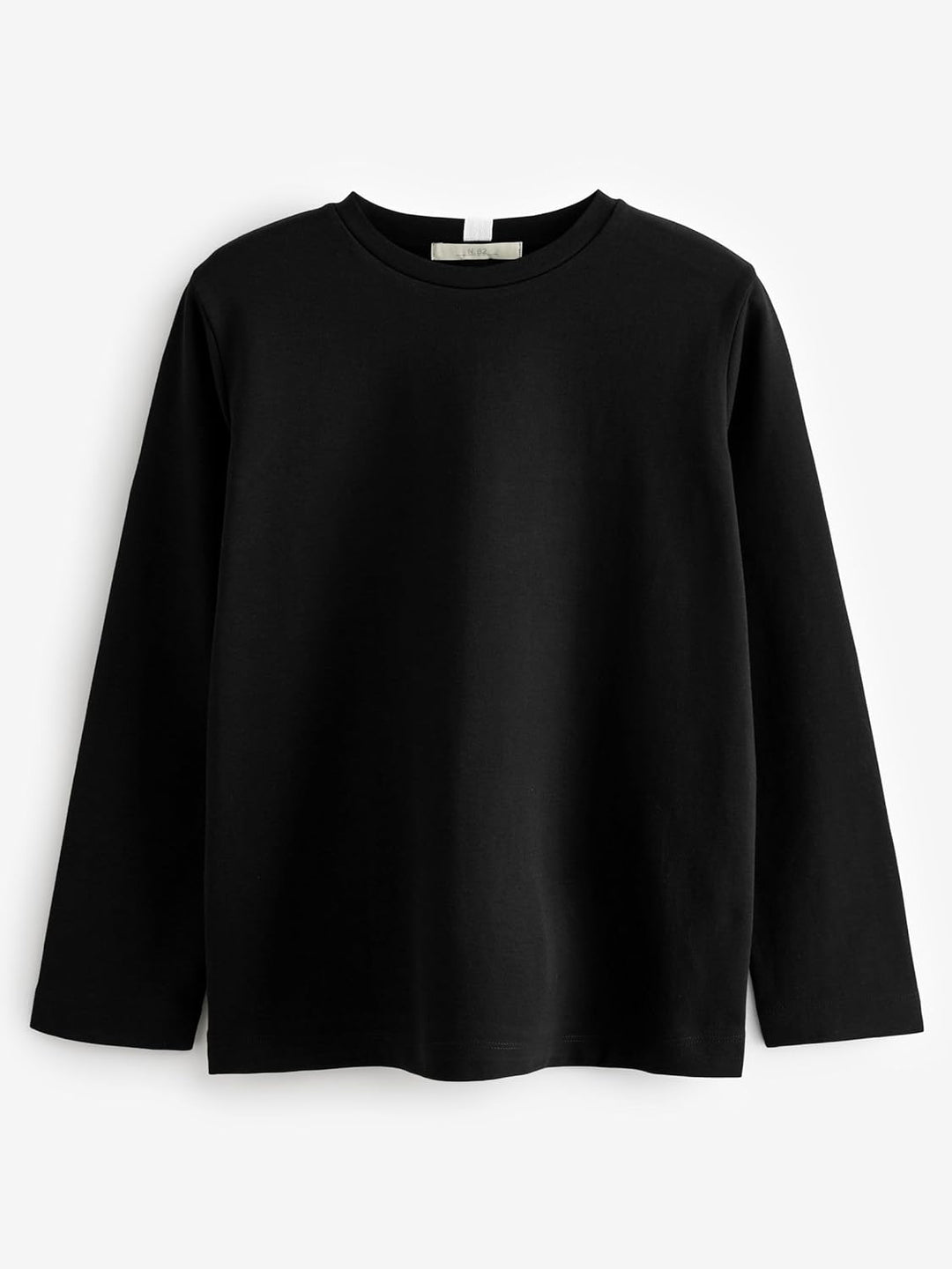 NEXT Damen Schweres Langarmshirt mit Rundhals, 2er-Pack 52 Black/White, 52 Black/White