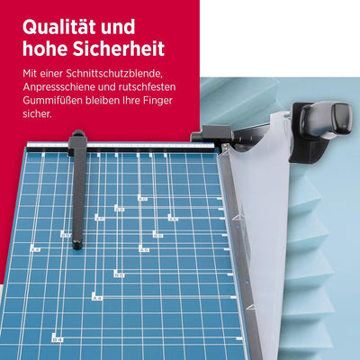 Olympia G 4415 Hebelschneider (für Büro, DIN A3, 15 Blatt, Metallauflage, Papierschneider mit Schnit