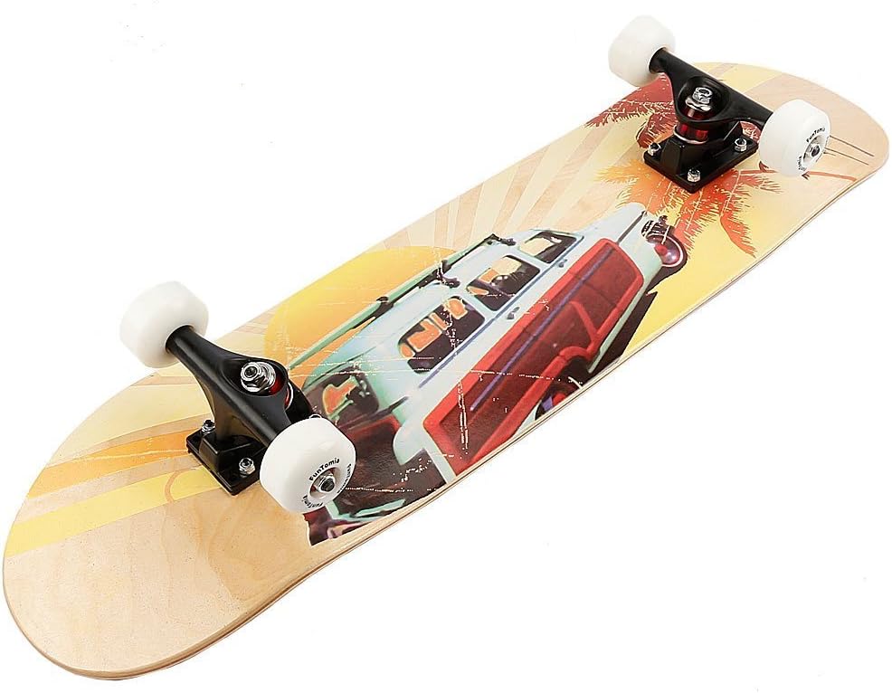 FunTomia Skateboard mit Mach1 Kugellager Rollenhärte 100A und 100% 7-lagigem Ahornholz Skate Board m