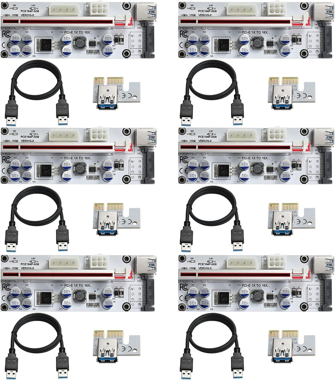 YABOANG PCIE Riser 1 x bis 16 x Grafikerweiterung für Bitcoin GPU Mining Powered Riser-Adapterkarte,