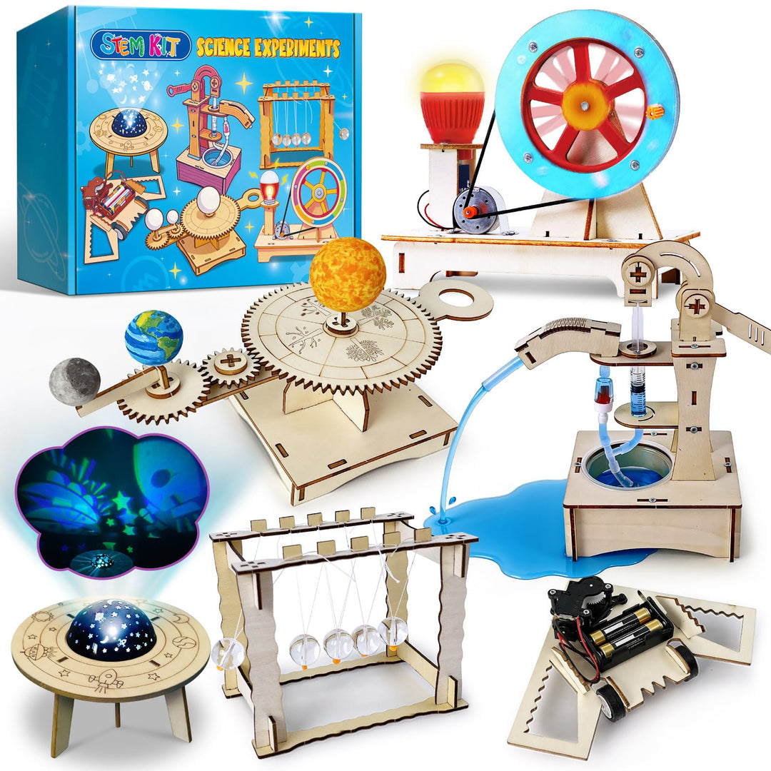 UNGLINGA STEM Spielzeug Experimente für Kinder ab 8+, Baukasten Geschenk | 6 Stück, Physik Experimen