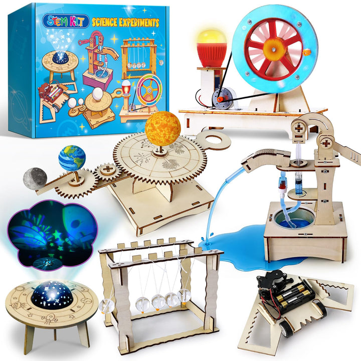 UNGLINGA STEM Spielzeug Experimente für Kinder ab 8+, Baukasten Geschenk | 6 Stück, Physik Experimen