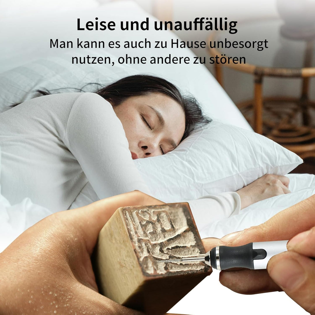 Gravierstift mit 30 Bits, Elektrischer Gravierstift, Kabelloser elektrischer Gravur Stift, Tragbares