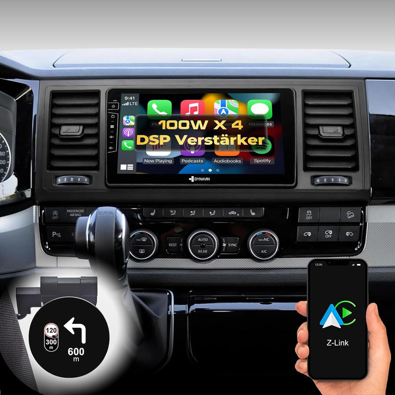 DYNAVIN Android Autoradio Navi für VW T6 Transporter, 9 Zoll OEM Radio mit Wireless Carplay und Andr