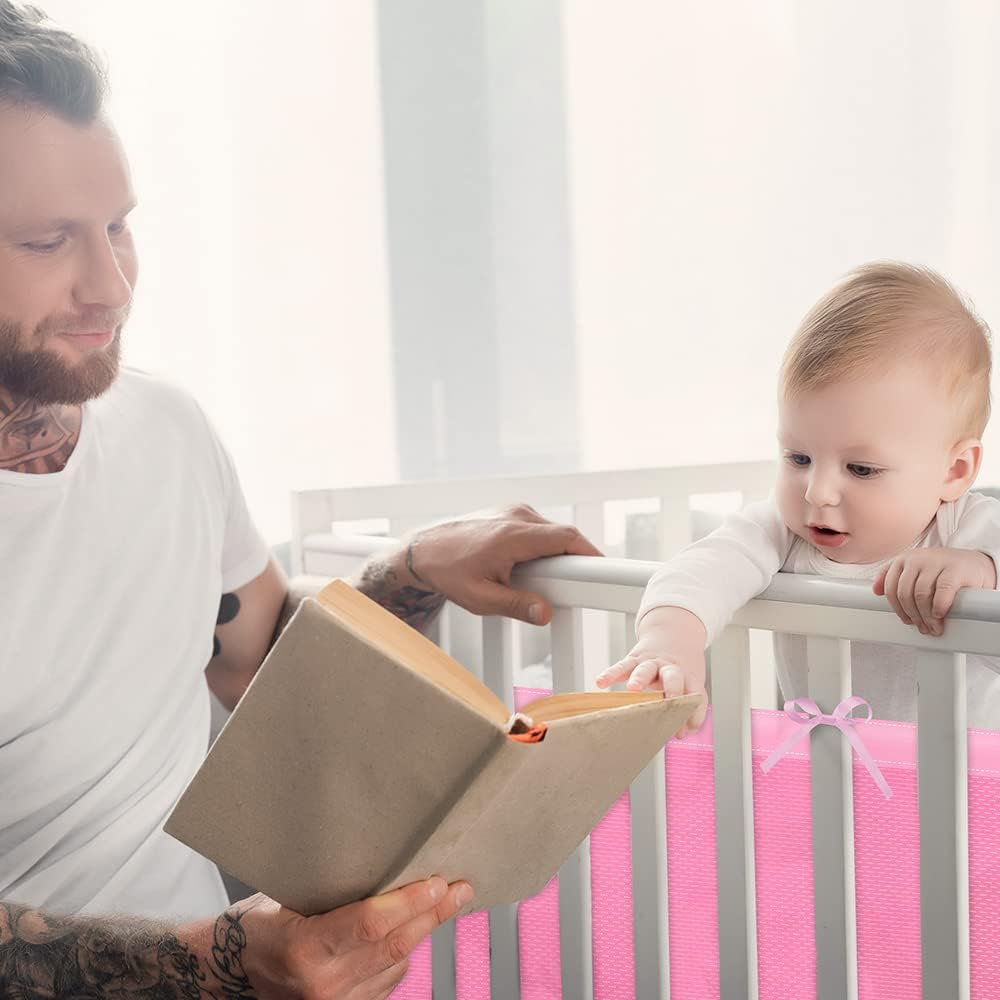 Vicloon Bettumrandung Nestchen, Nestchen für Kinderbetten Kantenschutz Baby Babybett, Atmungsaktive